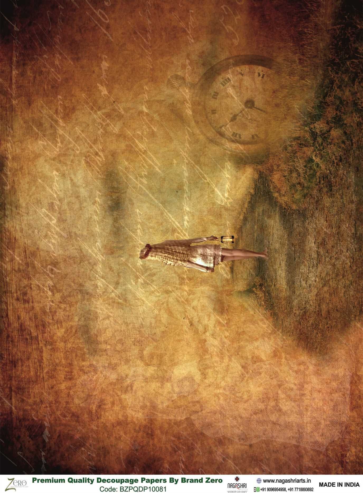 Brand Zero Premium Quality Decoupage Paper Pack of Two - Design Code: BZPQDP10081