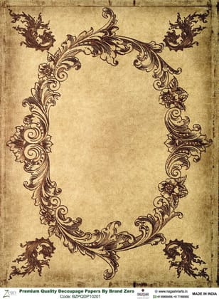 Brand Zero Premium Quality Decoupage Paper Pack of Two - Design Code: BZPQDP10201