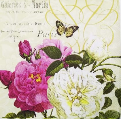 Decoupage Napkin / Tissue papers - 33cm by 33cm - GT1209