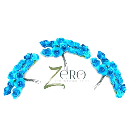 Bunch of 36 Pcs Hand Made Paper Flower - Blue Color Bunch of 36 Pcs Hand Made Paper Flower - Blue Color