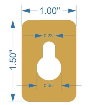 Brand Zero MDF Hooks Design 1 - Size 1.50 Inches Height