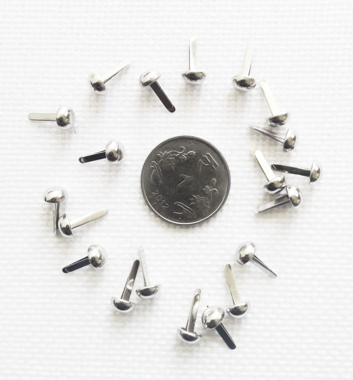 6 mm SS Chrome Finish Brads - 300 Pcs
