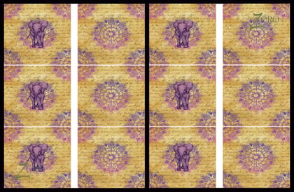 Brand Zero Luxury Speciality Decoupage Paper - Ethnic Elephant 2  Tiles