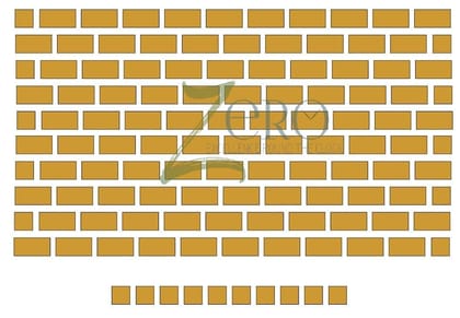 Brand Zero MDF Bricks Embellishments Pack of 120 Pcs - To Construct Artificial Wall