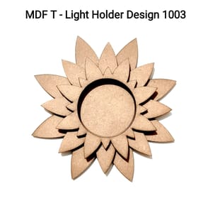 Brand Zero MDF Tea Light Holder Triple Layer - Design BZMDFTEALHDTL1003