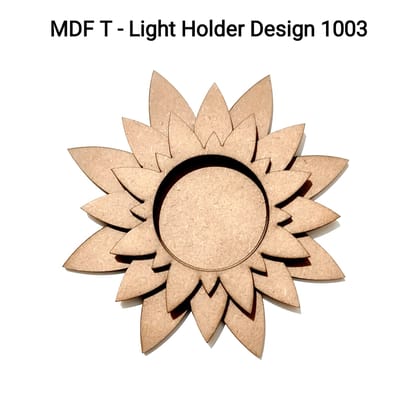 Brand Zero MDF Tea Light Holder Triple Layer - Design BZMDFTEALHDTL1003