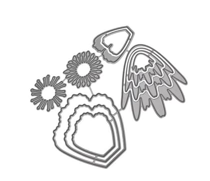 Brand Zero Die - 2 Beautiful Flowers Set Metal Cutting Dies 10.2 x 8.9 CM