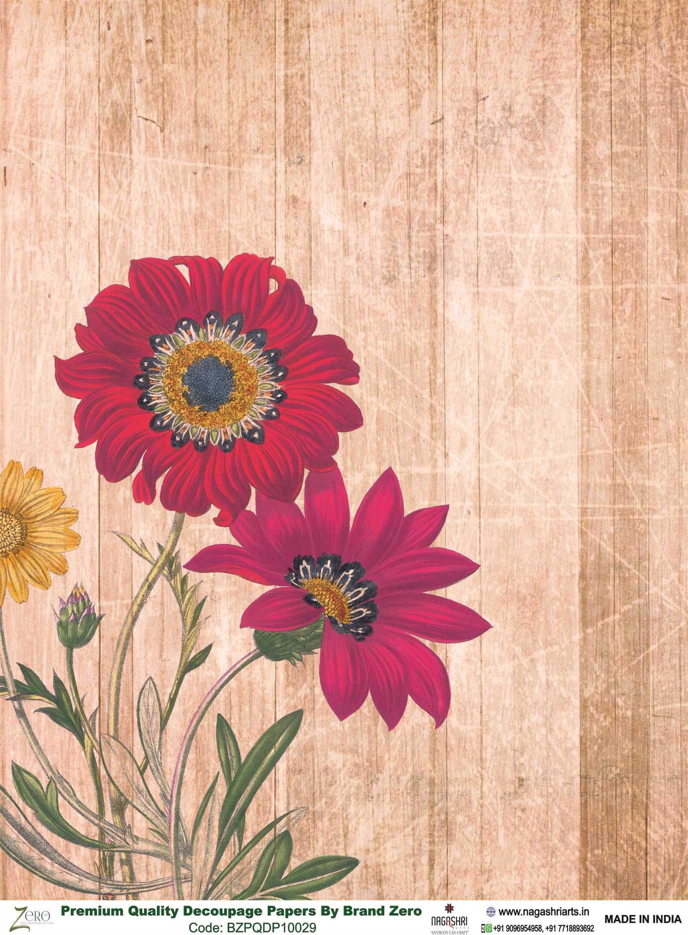 Brand Zero Premium Quality Decoupage Paper Pack of Two - Design Code: BZPQDP10029