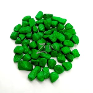 Brand Zero - Emerald Color Pebbles Glossy Stones - 200 Gms