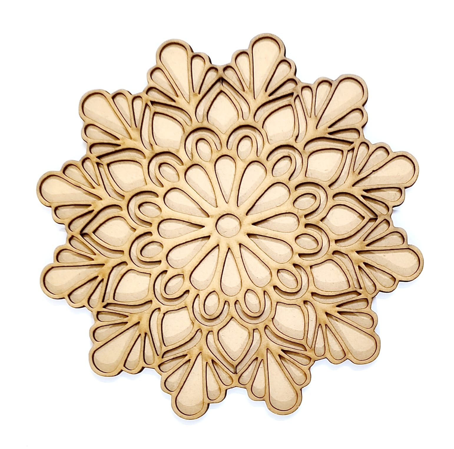 Brand Zero Double Layer MDF Rangoli Base - Design 1013 - Select Your Preference Of Size & Thickness