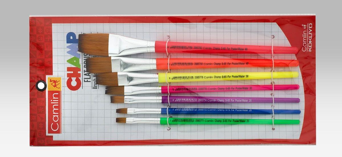 Camlin Champ Flat Brushes Set of 7