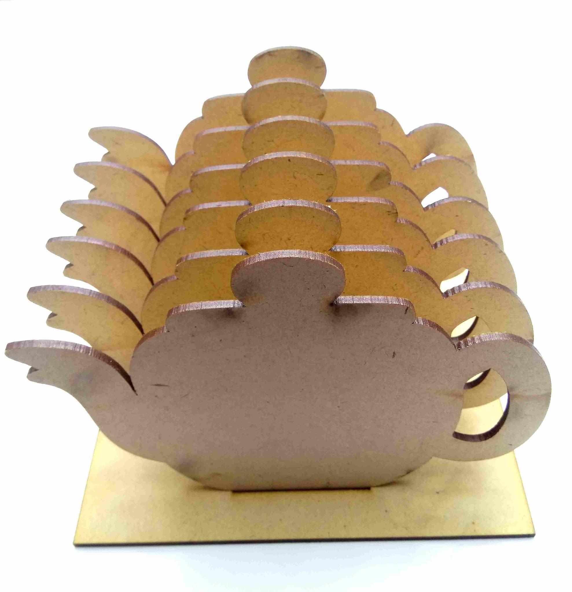 Brand Zero MDF Teapot Coasters With Stand - Pack of 6 Pcs Coaster And 1 Piece Stand