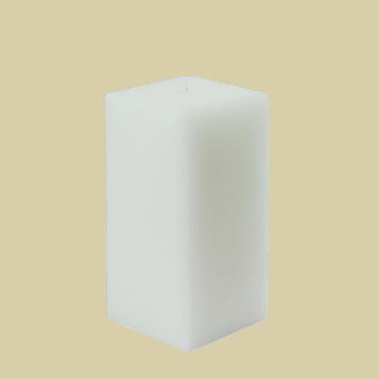 Set of 3 Pieces White Pillar Candles unscented 3 by 2 Inches