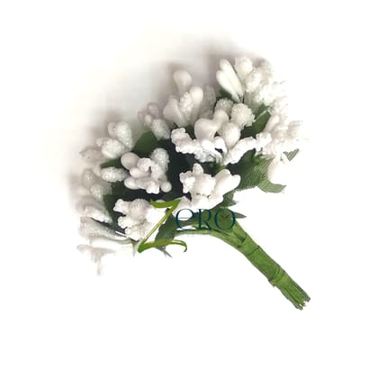 Bunch of 12 Pcs Two Tone Pollan - White Color