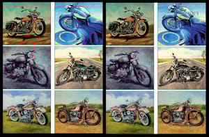 Brand Zero Luxury Speciality Decoupage Paper - Vintage Bikes 3 Tiles