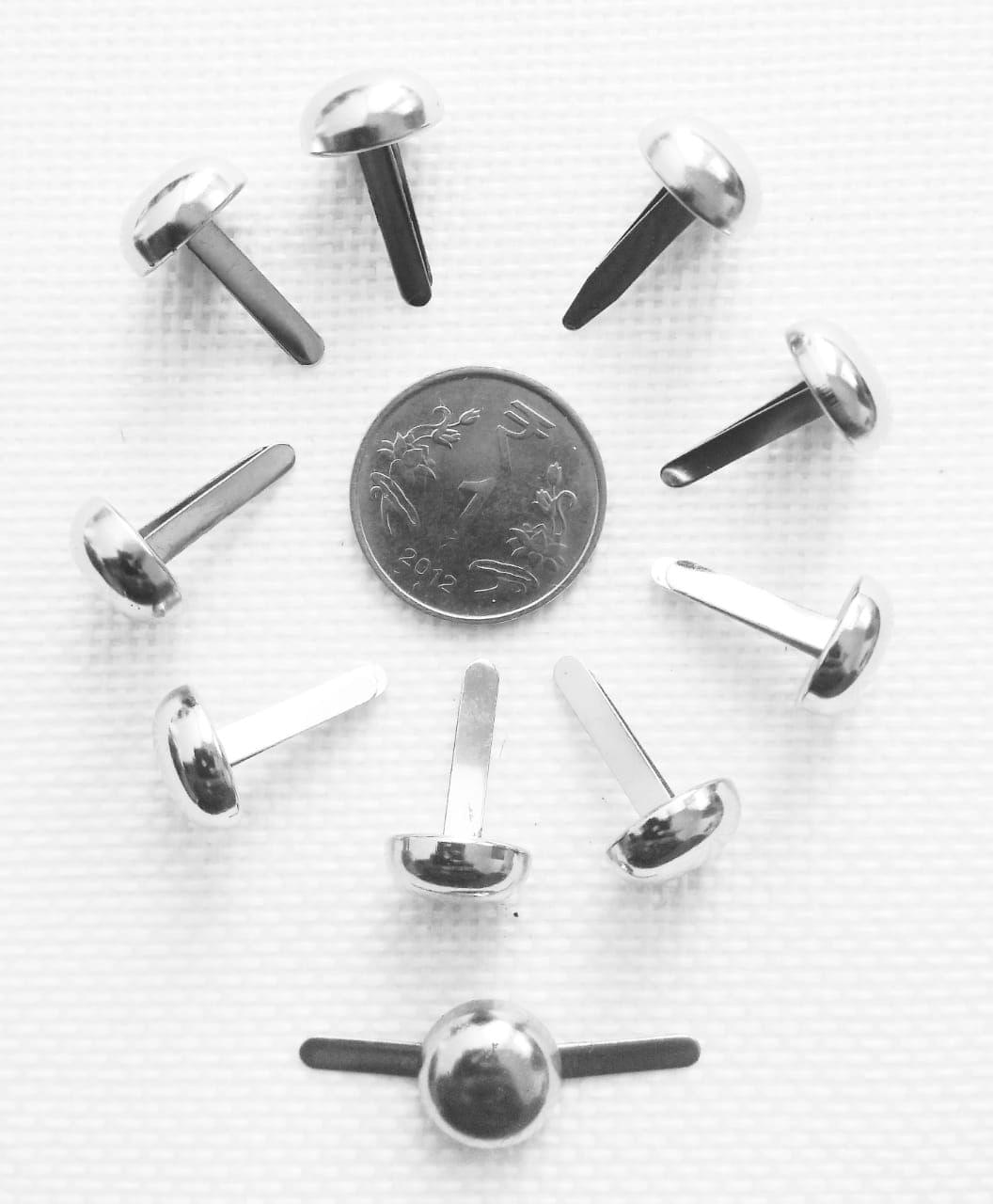 12mm SS Chrome Finish Brads - 10 pcs