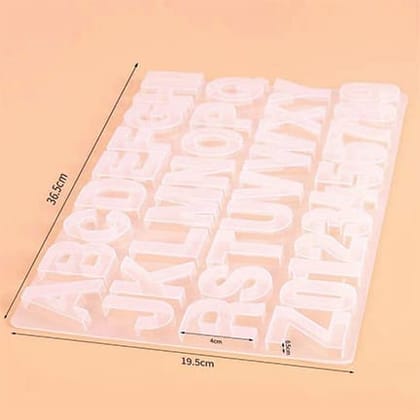 Brand Zero Silicon Mould - Alphabets A to Z And Numbers 0 to 9