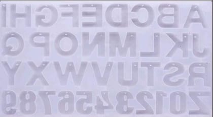 Brand Zero Silicon Mould - Alphabets A to Z And Numbers 0 to 9 - With Hole