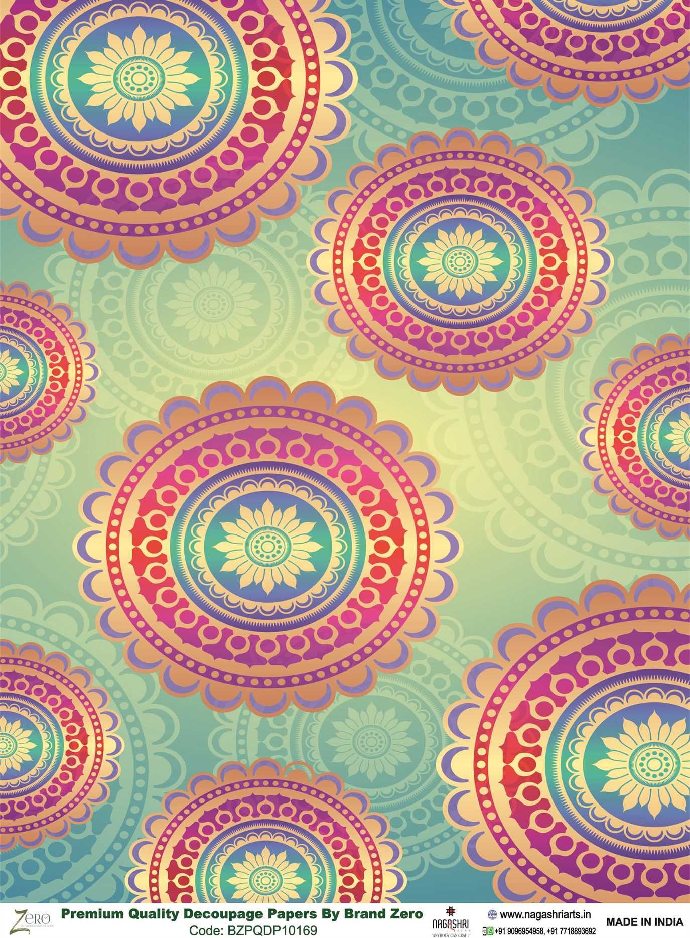 Brand Zero Premium Quality Decoupage Paper Pack of Two - Design Code: BZPQDP10169