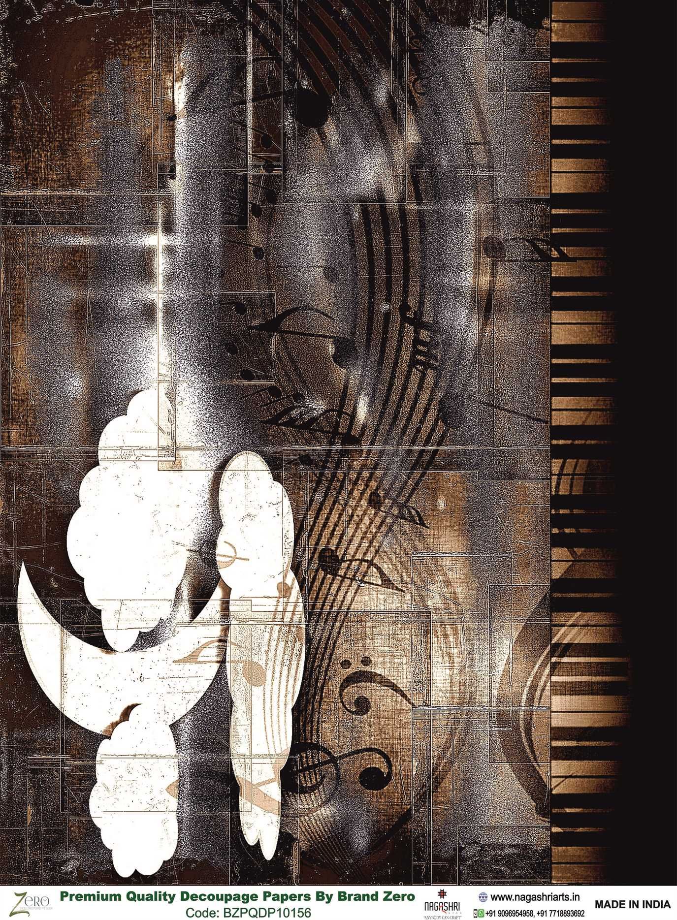 Brand Zero Premium Quality Decoupage Paper Pack of Two - Design Code: BZPQDP10156