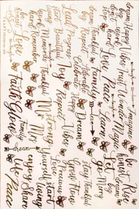 3 D Embossed Mantra Design Stickers 3 - A5 Size