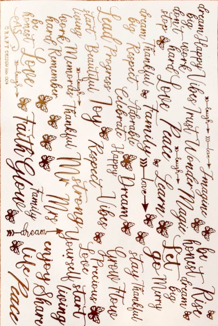 3 D Embossed Mantra Design Stickers 3 - A5 Size