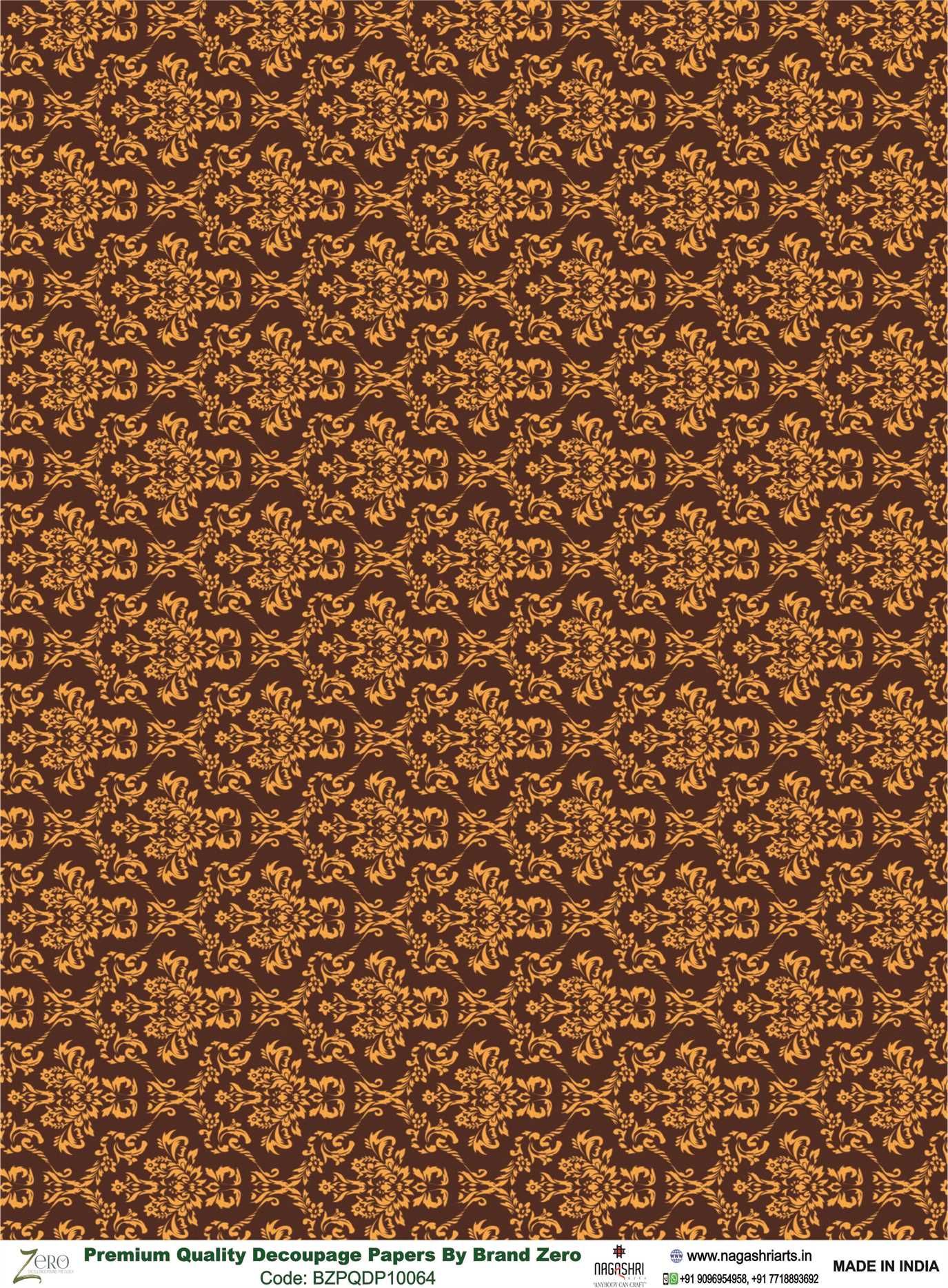 Brand Zero Premium Quality Decoupage Paper Pack of Two - Design Code: BZPQDP10064