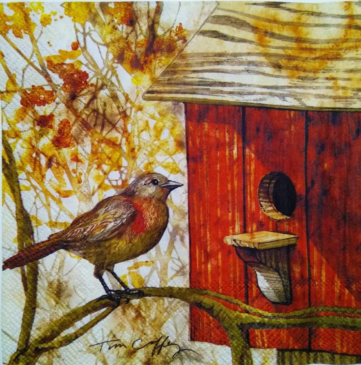 Decoupage Napkin / Tissue papers - 33cm by 33cm - Birdie