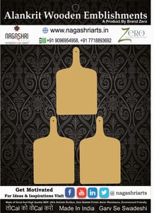 Brand Zero MDF Chopping Board Design 1 - Big Size - Pack Of 3 pcs