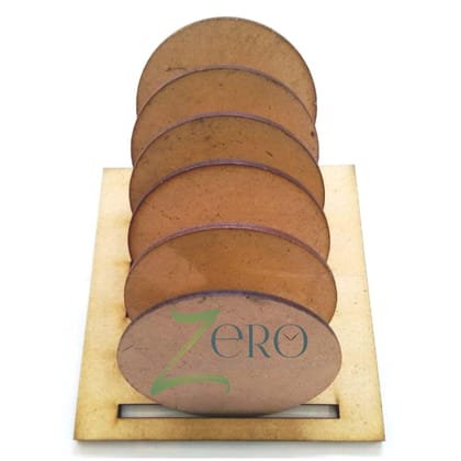 Mdf Coasters with Stand (Circle) - Rough edges has to be sanded