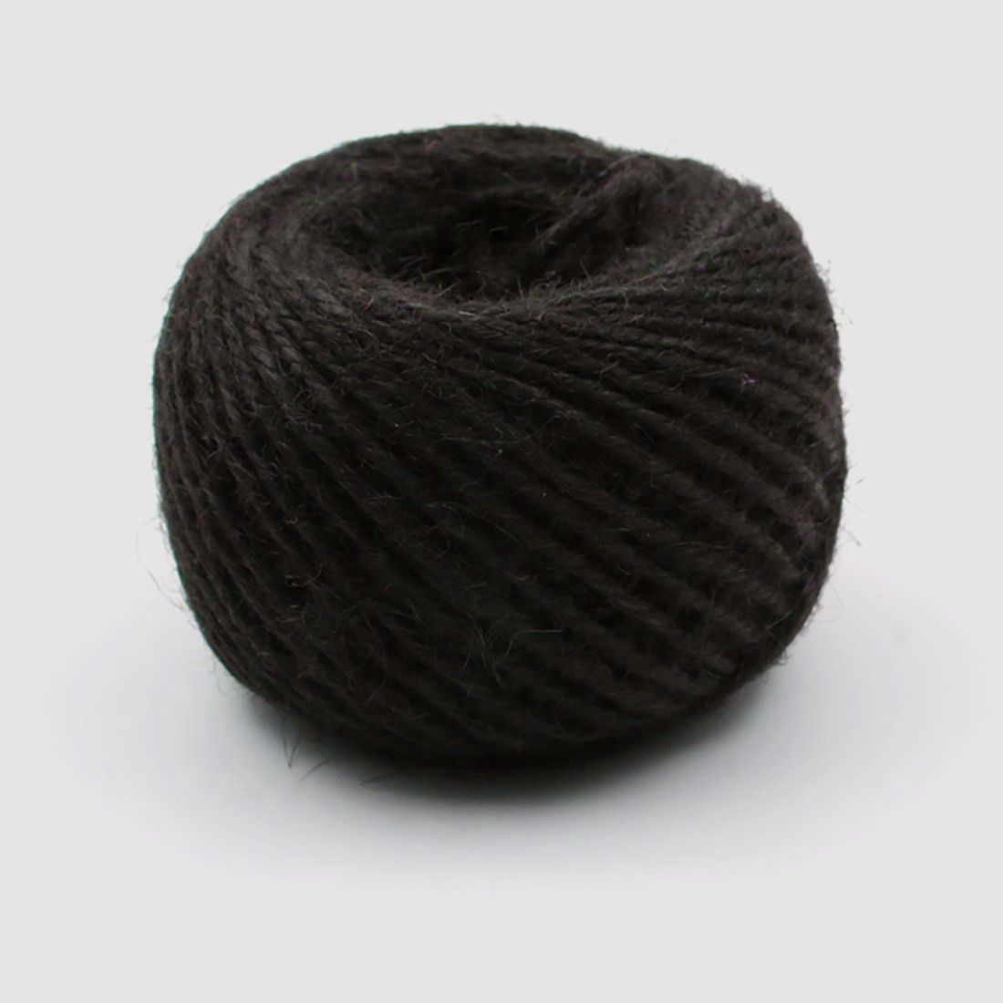 Jute Twine String 50 Meter Roll - Black Color 3 Ply - 2mm Diameter