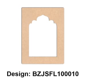 Brand Zero Plain MDF Diy Jharokha Base - Single Frame Layer - Design BZJSFL10010 - Select Your Preference Of Size & Thickness