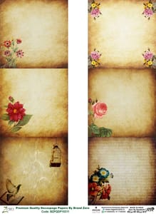 Brand Zero Premium Quality Decoupage Paper Pack of Two - Design Code: BZPQDP10312