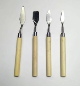 4Pcs Stainless Steel Artist Painting Palette Knife Mini