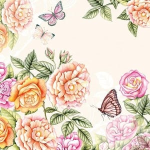Decoupage Napkin / Tissue papers - GT1084 (Light Yellowish Background)