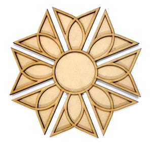 Brand Zero Double Layer MDF Rangoli Base - Design 1004 - Select Your Preference Of Size & Thickness