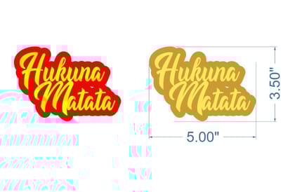 Brand Zero MDF Double Layered Quotes Fridge Magnet Design - Hakuna Matata Brand Zero MDF Double Layered Quotes Fridge Magnet Design - Hakuna Matata