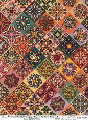 Brand Zero Premium Quality Decoupage Paper Pack of Two - Design Code: BZPQDP10063