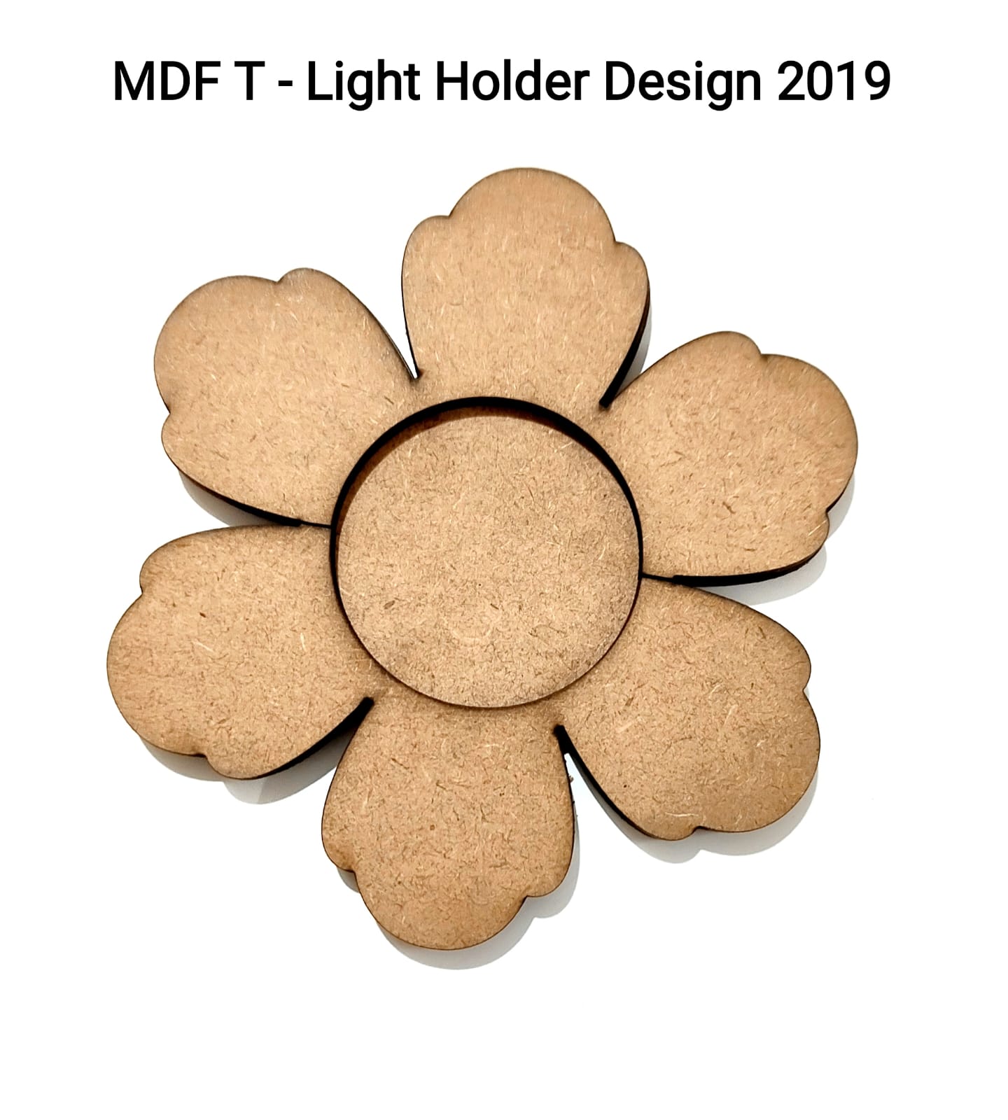 Brand Zero MDF Tea Light Holder Double Layer - Design BZMDFTEALHDDL2019
