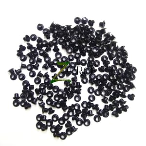 Brand Zero Jet Black Colour Eyelits Standard Size - Pack of 100 pcs