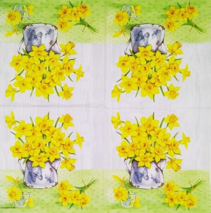Decoupage Napkin / Tissue papers - GT1084 (Light Yellowish Background)