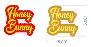 Brand Zero MDF Double Layered Quotes Fridge Magnet Design - Honey Bunny