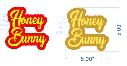 Brand Zero MDF Double Layered Quotes Fridge Magnet Design - Honey Bunny
