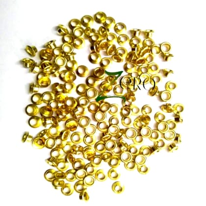 Brand Zero Gold Colour Eyelits Standard Size - Pack of 100 pcs