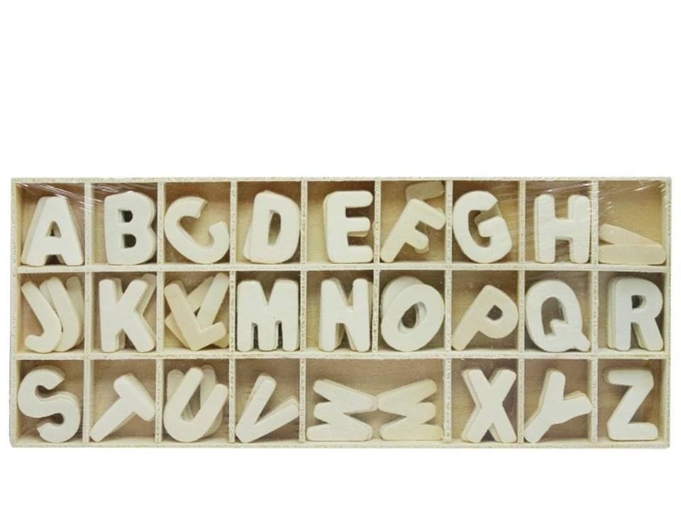 Wooden Alphabets Set (5Pcs Each) Letters for Nameplates and other purpose