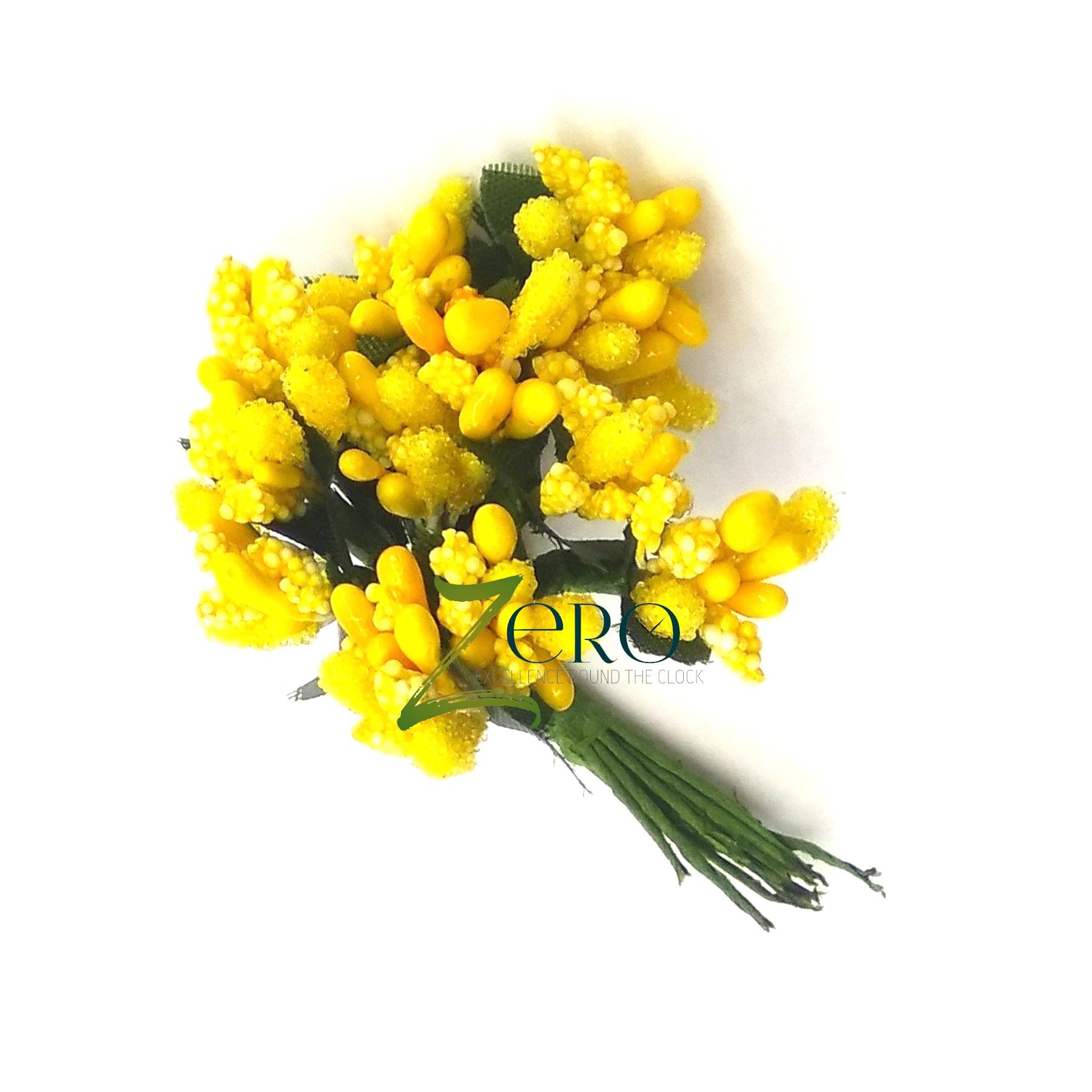 Bunch of 12 Pcs Two Tone Pollan - Yellow Color