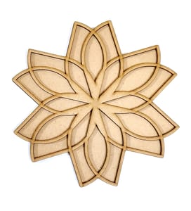 Brand Zero Double Layer MDF Rangoli Base - Design 1033 - Select Your Preference Of Size & Thickness