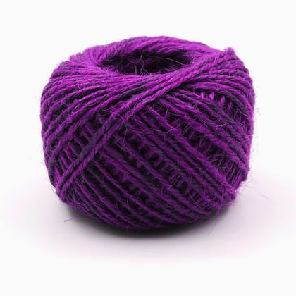 Jute Twine String 50 Meter Roll - Purple Color 3 Ply - 2mm Diameter