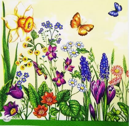 Decoupage Napkin / Tissue papers - 33cm by 33cm - GT1120