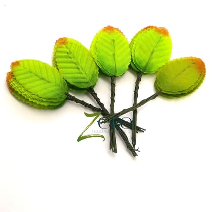 Bunch of 50 Pcs Hand Made Fabric Leaves - Multi Color